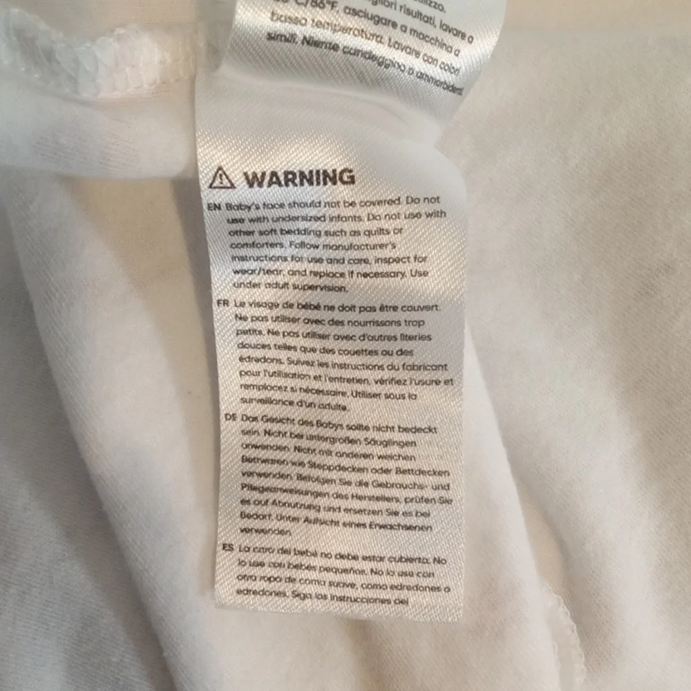 Baby Sleep Sack Duo - Soft Blush & Printed Ivory Organic Cotton Size Medium